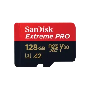 SanDisk Extreme Pro microSDXC UHS-I Memory Card with SD Adaptor, 128GB, V30, U3, C10, A2, 200MB/s R, 90MB/s W