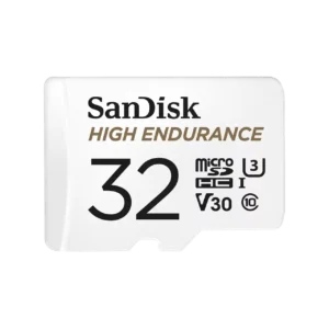 SanDisk High Endurance 32GB microSDHC card with Adapter for dash cams and security cameras, Black - SDSQQNR-032G-GN6IA