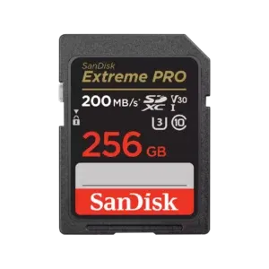 SanDisk 256GB Extreme PRO SDXC UHS-I Memory Card - C10, U3, V30, 4K UHD, SD Card - SDSDXXD-256G-GN4IN, Dark gray/Black
