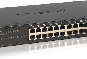 NETGEAR 26-Port Gigabit Ethernet Smart Managed Pro PoE Switch (GS324TP) - with 24 x PoE+ @ 190W, 2 x