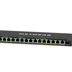 NETGEAR 16-Port PoE Gigabit Ethernet Plus Switch (GS316EP) - Managed, with 15 x PoE+ @ 180W, 1 x 1G
