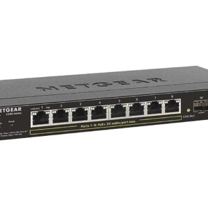 NETGEAR 10-Port Gigabit Ethernet Smart Managed Pro PoE Switch (GS310TP) - with 8 x PoE+ @ 55W, 2 x 1