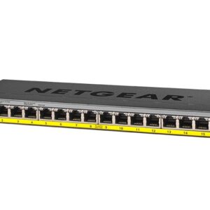 NETGEAR 16-Port Gigabit Ethernet Unmanaged PoE Switch (GS116LP) - with 16 x PoE+ @ 76W Upgradeable,