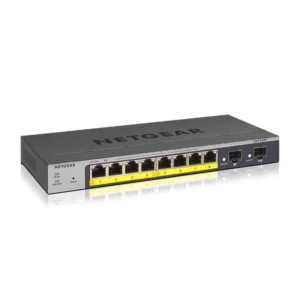 NETGEAR 8-Port Gigabit Ethernet Smart Managed Pro PoE Switch (GS110TP) - with 8 x PoE+ @ 55W, 2 x 1G