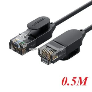 Ugreen Cat 6A UTP Round&Ultra Slim Ethernet Cable Pure Copper 0.5m