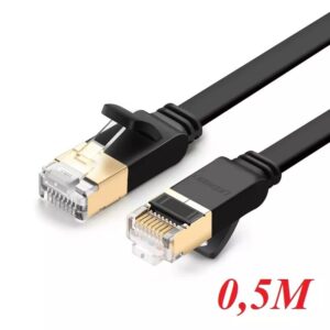 Ugreen Cat 7 STP Lan Cable Flat Design 0.5m (Black)