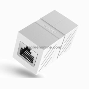 Ugreen RJ 45 network keystone Jack In-Line coupler extend length of a Ethernet patch cable, white
