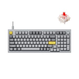 KEYCHRON Q5 Swappable RGB Backlight Red Switch Knob Version - Grey (A) KEYCHRON-Q5-N1