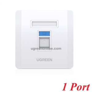 Ugreen Wall Plate Single PortOne-click disassembly, Tag management, For Lan Cable(RJ45) , Material：A