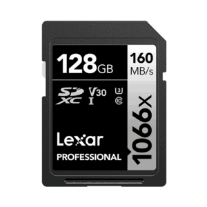 128GB - Lexar® Professional 1066x SDXC™ UHS-I Card SILVER Series