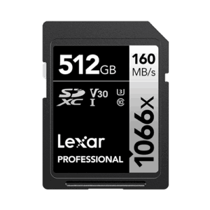 512GB - Lexar® Professional 1066x SDXC™ UHS-I Card SILVER Series