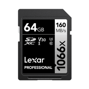64GB - Lexar® Professional 1066x SDXC™ UHS-I Card SILVER Series