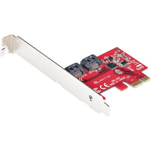 Startech.Com 2P6G-PCIE-SATA-CARD SATA PCIe Card 2 Ports 6Gbps Non-RAID