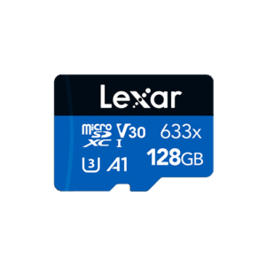 128GB - Lexar® High-Performance 633x microSDHC™/microSDXC™ UHS-I Card BLUE Series