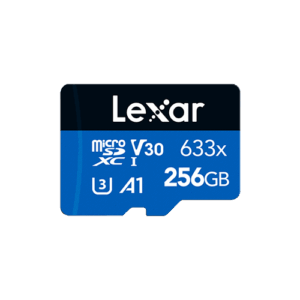 256GB - Lexar® High-Performance 633x microSDHC™/microSDXC™ UHS-I Card BLUE Series
