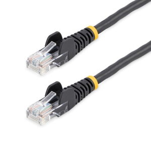 Startech.Com 45PAT1MBK 1M BLACK SNAGLESS UTP CAT5E PATCH CABLE.