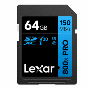 64GB - Lexar® High-Performance 800x PRO SDHC™/SDXC™ UHS-I Card BLUE Series