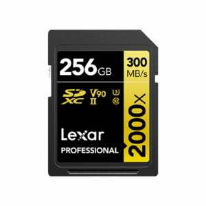 256GB - Lexar® Professional 2000x SDHC™/SDXC™ UHS-II Card GOLD Series