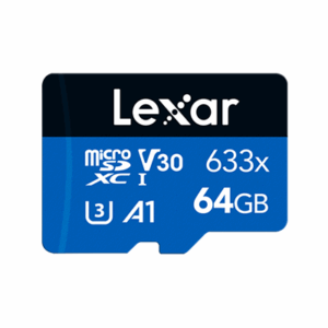 64GB - Lexar® High-Performance 633x microSDHC™/microSDXC™ UHS-I Card BLUE Series (No Adapter)