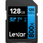 128GB - Lexar® High-Performance 800x SDHC™/SDXC™ UHS-I Card BLUE Series