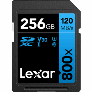 256GB - Lexar® High-Performance 800x SDHC™/SDXC™ UHS-I Card BLUE Series