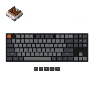 Keychron K1 v5 RGB Optical - Centre Light Gray - Brown Switch