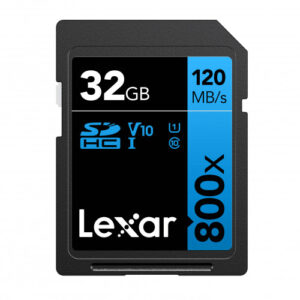 32GB - Lexar® High-Performance 800x SDHC™/SDXC™ UHS-I Card BLUE Series