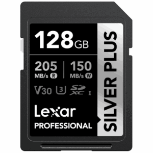 128GB - Lexar® Professional SILVER PLUS SDXC™ UHS-I Card