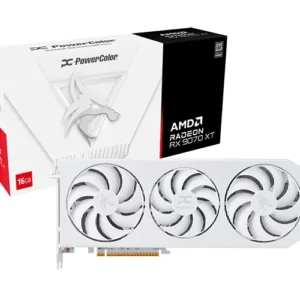POWERCOLOR RX9070XT 16G-L/OC/WHITE Radeon RX 9070 XT 16GB GDDR6 Hellhound Spectral White PCIE