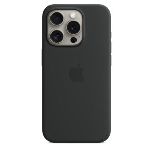 Apple MT1A3FE/A iPhone 15 Pro Silicone Case with MagSafe - Black