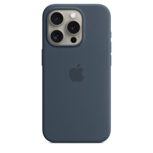Apple MT1D3FE/A iPhone 15 Pro Silicone Case with MagSafe - Storm Blue