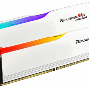 G.SKILL Ripjaws M5 Neo RGB 64GB (2*32GB) DDR5-6000MHz CL36 Desktop Memory Kit Matte White (AMD EXPO)-F5-6000J3636F32GX2-RM5NRW