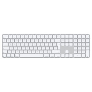 APPLE MXK73BX/A Magic Keyboard with Touch ID and Numeric Keypad for Mac models with Apple silicon - British English - White Keys