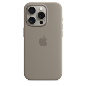 Apple MT1E3FE/A iPhone 15 Pro Silicone Case with MagSafe - Clay